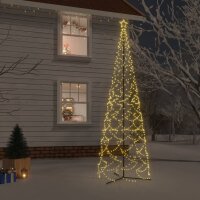 vidaXL LED-Weihnachtsbaum Kegelform Warmweiß 1400...