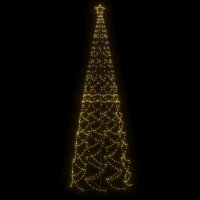 vidaXL LED-Weihnachtsbaum Kegelform Warmwei&szlig; 1400 LEDs 160x500 cm