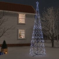 vidaXL LED-Weihnachtsbaum Kegelform Kaltweiß 3000...
