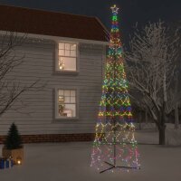 vidaXL LED-Weihnachtsbaum Kegelform Mehrfarbig 3000 LEDs...