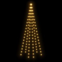 vidaXL LED-Weihnachtsbaum f&uuml;r Fahnenmast Warmwei&szlig; 108 LEDs 180 cm