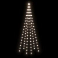 vidaXL LED-Weihnachtsbaum f&uuml;r Fahnenmast Kaltwei&szlig; 108 LEDs 180 cm