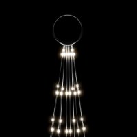 vidaXL LED-Weihnachtsbaum f&uuml;r Fahnenmast Kaltwei&szlig; 310 LEDs 300 cm