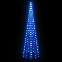 vidaXL LED-Weihnachtsbaum f&uuml;r Fahnenmast Blau 310 LEDs 300 cm