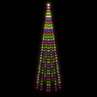 vidaXL LED-Weihnachtsbaum f&uuml;r Fahnenmast Mehrfarbig 310 LEDs 300 cm