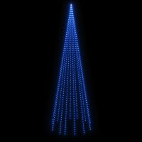 vidaXL LED-Weihnachtsbaum f&uuml;r Fahnenmast Blau 732 LEDs 500 cm