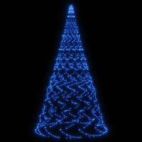 vidaXL LED-Weihnachtsbaum f&uuml;r Fahnenmast Blau 1400 LEDs 500 cm