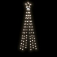 vidaXL LED-Weihnachtsbaum mit Erdn&auml;geln Kaltwei&szlig; 108 LEDs 180 cm