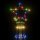 vidaXL LED-Weihnachtsbaum mit Erdn&auml;geln Mehrfarbig 108 LEDs 180 cm