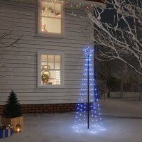 vidaXL LED-Weihnachtsbaum mit Erdnägeln Blau 108...