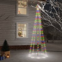 vidaXL LED-Weihnachtsbaum mit Erdnägeln Mehrfarbig...