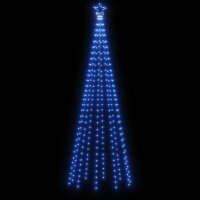 vidaXL LED-Weihnachtsbaum mit Erdn&auml;geln Blau 310 LEDs 300 cm