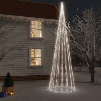 vidaXL LED-Weihnachtsbaum mit Erdn&auml;geln Kaltwei&szlig; 1134 LEDs 800 cm