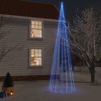 vidaXL LED-Weihnachtsbaum mit Erdn&auml;geln Blau 1134 LEDs 800 cm