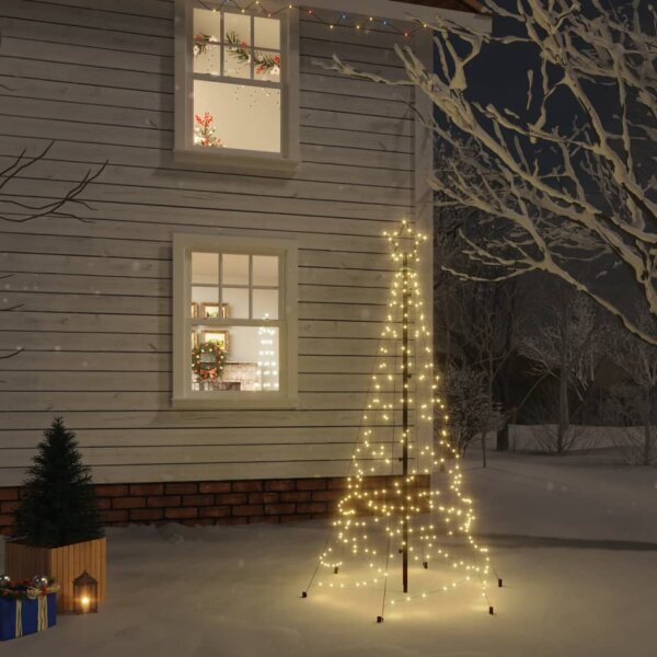 vidaXL LED-Weihnachtsbaum mit Erdn&auml;geln Warmwei&szlig; 200 LEDs 180 cm