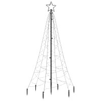 vidaXL LED-Weihnachtsbaum mit Erdn&auml;geln Warmwei&szlig; 200 LEDs 180 cm