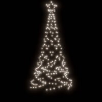 vidaXL LED-Weihnachtsbaum mit Erdn&auml;geln Kaltwei&szlig; 200 LEDs 180 cm