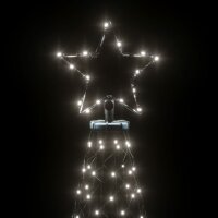 vidaXL LED-Weihnachtsbaum mit Erdn&auml;geln Kaltwei&szlig; 200 LEDs 180 cm