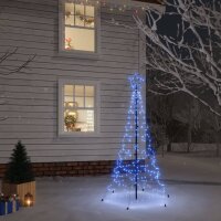 vidaXL LED-Weihnachtsbaum mit Erdnägeln Blau 200...