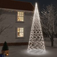 vidaXL Weihnachtsbaum mit Erdnägeln Kaltweiß...