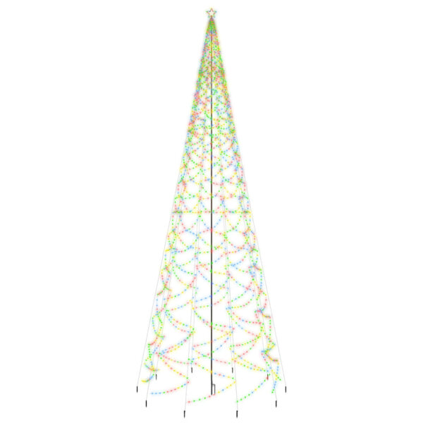 vidaXL LED-Weihnachtsbaum mit Erdn&auml;geln Mehrfarbig 3000 LEDs 800 cm