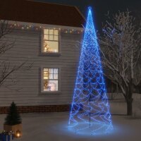 vidaXL LED-Weihnachtsbaum mit Erdnägeln Blau 3000...