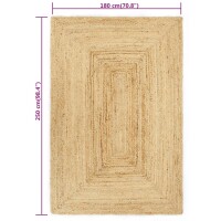 vidaXL Teppich Handgefertigt Jute 180x250 cm