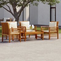 vidaXL 5-tlg. Garten-Lounge-Set mit Kissen Massivholz Akazie