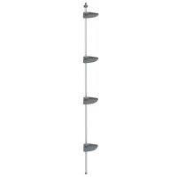 vidaXL Teleskop-Eckregal 4 Etagen Silbern Aluminium