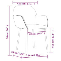 vidaXL Esszimmerstühle 2 Stk. Hellgrau Samt