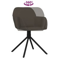 vidaXL Esszimmerstühle 2 Stk. Drehbar Dunkelgrau Samt