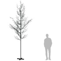 vidaXL LED-Baum mit Kirschbl&uuml;ten Warmwei&szlig; 672 LEDs 400 cm