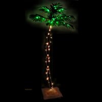 vidaXL K&uuml;nstliche Palme mit 88 LEDs Warmwei&szlig; 150 cm