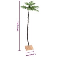 vidaXL K&uuml;nstliche Palme mit 192 LEDs Warmwei&szlig; 300 cm