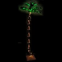 vidaXL K&uuml;nstliche Palme mit 192 LEDs Warmwei&szlig; 300 cm