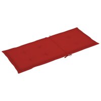 vidaXL Gartenstuhlauflagen f&uuml;r Hochlehner 4 Stk. Rot 120x50x3 cm Stoff