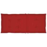 vidaXL Gartenstuhlauflagen für Hochlehner 4 Stk. Rot 120x50x3 cm Stoff