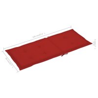 vidaXL Gartenstuhlauflagen für Hochlehner 4 Stk. Rot 120x50x3 cm Stoff