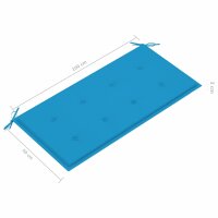 vidaXL Gartenbank-Auflage Blau 100x50x3 cm Oxford-Gewebe