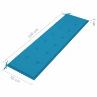 vidaXL Gartenbank-Auflage Blau 180x50x3 cm Oxford-Gewebe