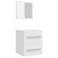 vidaXL Badschrank mit Spiegel Weiß 41x38,5x48 cm