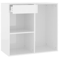 vidaXL Kosmetikschrank Hochglanz-Wei&szlig; 80x40x75 cm Holzwerkstoff