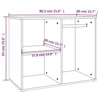 vidaXL Kleiderschrank Wei&szlig; 80x40x65 cm Holzwerkstoff