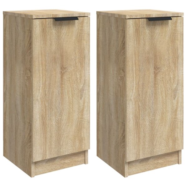 vidaXL Sideboards 2 Stk. Sonoma-Eiche 30x30x70 cm Holzwerkstoff