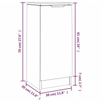 vidaXL Sideboards 2 Stk. Sonoma-Eiche 30x30x70 cm Holzwerkstoff