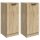 vidaXL Sideboards 2 Stk. Sonoma-Eiche 30x30x70 cm Holzwerkstoff