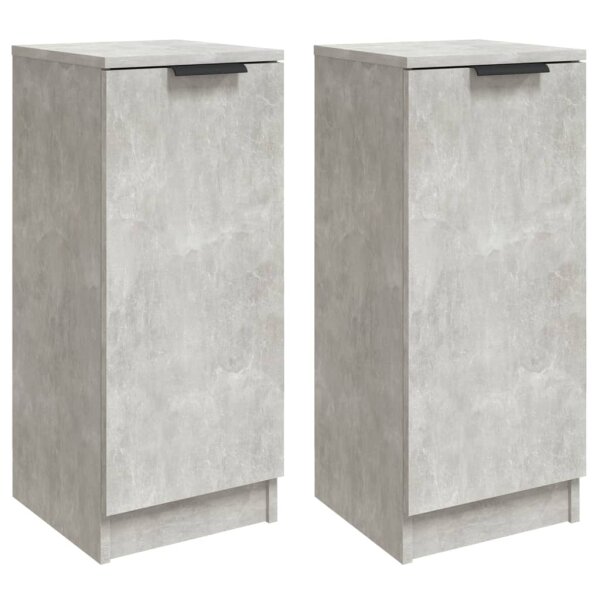 vidaXL Sideboards 2 Stk. Betongrau 30x30x70 cm Holzwerkstoff