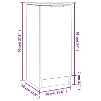 vidaXL Sideboards 2 Stk. Betongrau 30x30x70 cm Holzwerkstoff