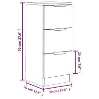 vidaXL Sideboard Betongrau 30x30x70 cm Holzwerkstoff