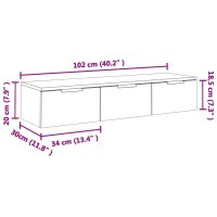 vidaXL Wandschrank Wei&szlig; 102x30x20 cm Holzwerkstoff